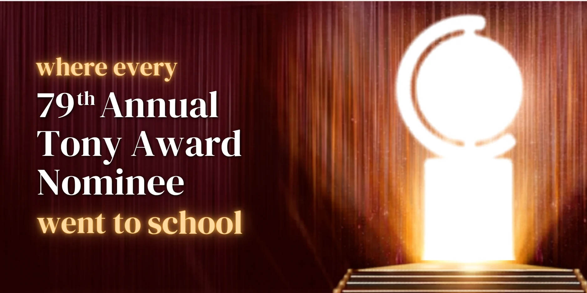 Blog art for where 2026 Tony nominees went to school